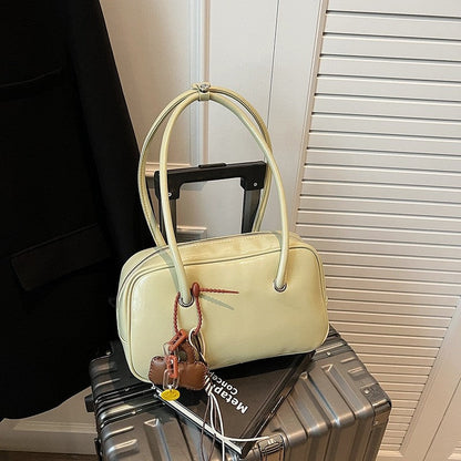 Vintage Crossbody Satchel With Charm