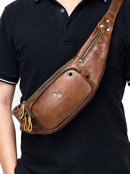 Men Casual Zipper Crossbody Bag