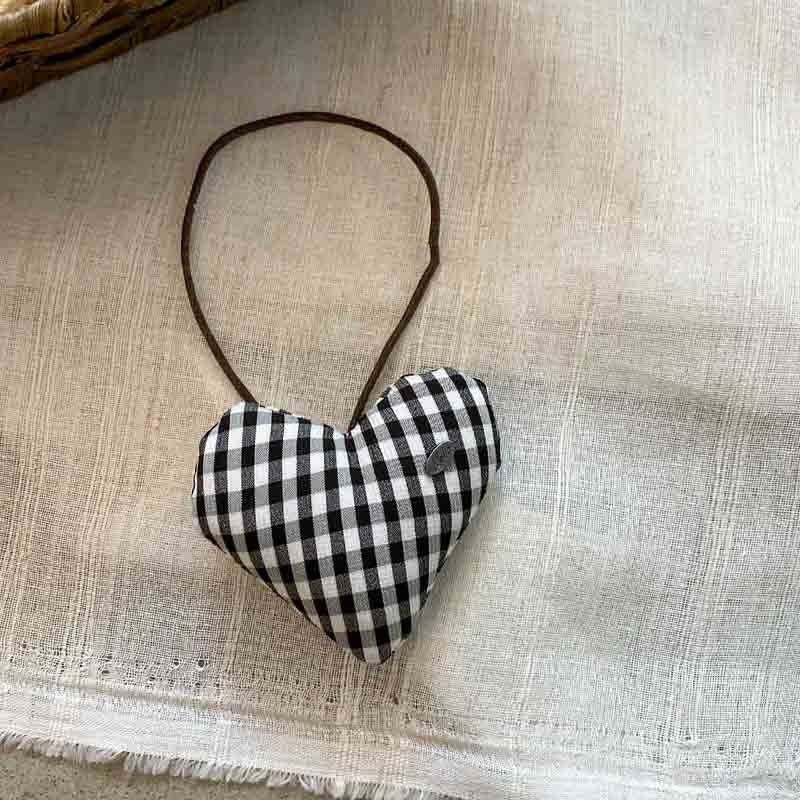 Cute Color Block Heart Keychain Bag Charm