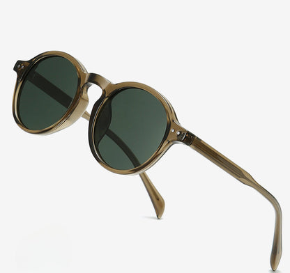 Retro Round Frame Polarized Sunglasses