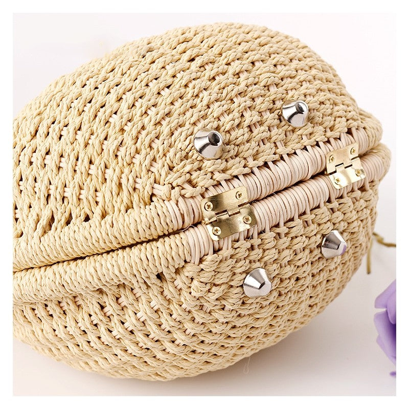 Fashion Rattan Weaving Hand Bag