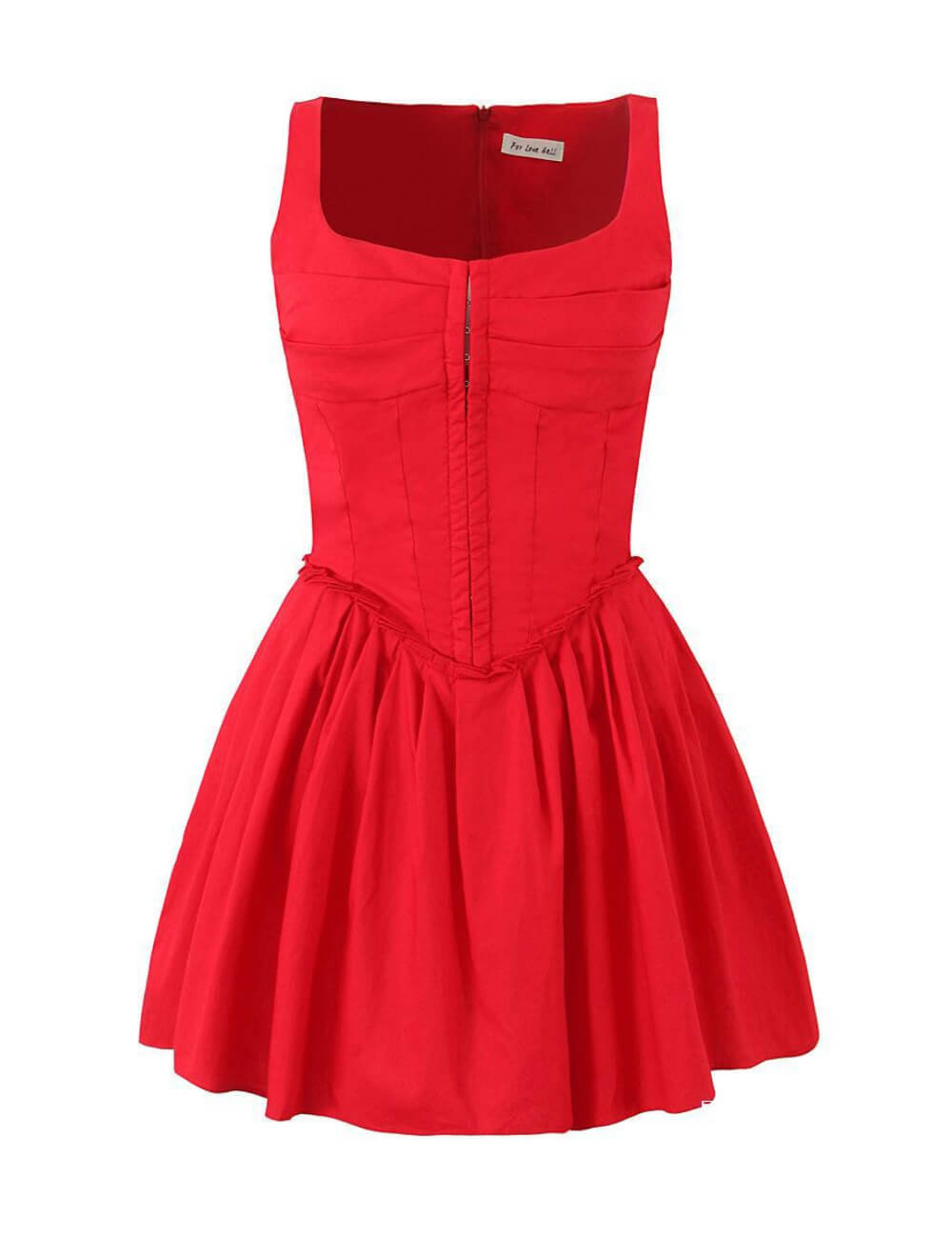 Solid Color Sexy Straps A-Line Dress