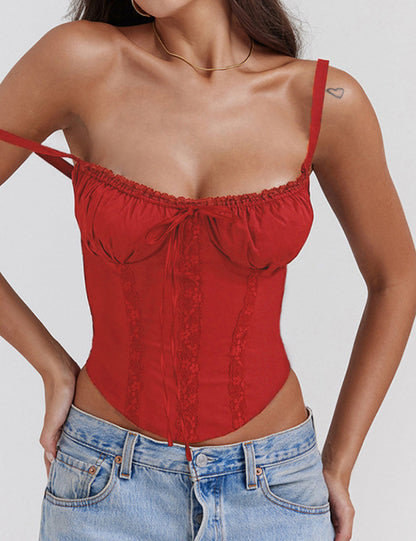 Lace String Sexy Sleeveless Spaghetti Top