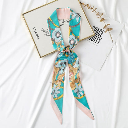 Imitation Silk Print Long Elegant Scarf