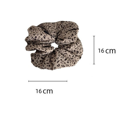 Leopard Print Elastic Retro Large Scrunchies