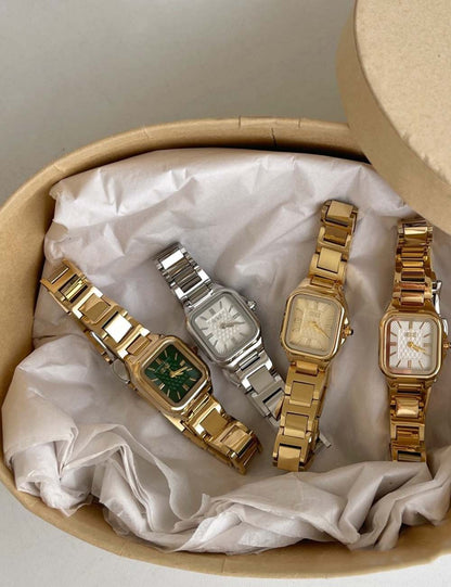 Trendy Square Dial Stainless Steel Bracelet Watch