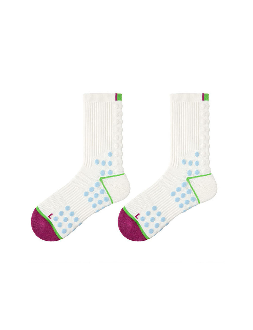 Sports Color Block Breathable Crew Socks