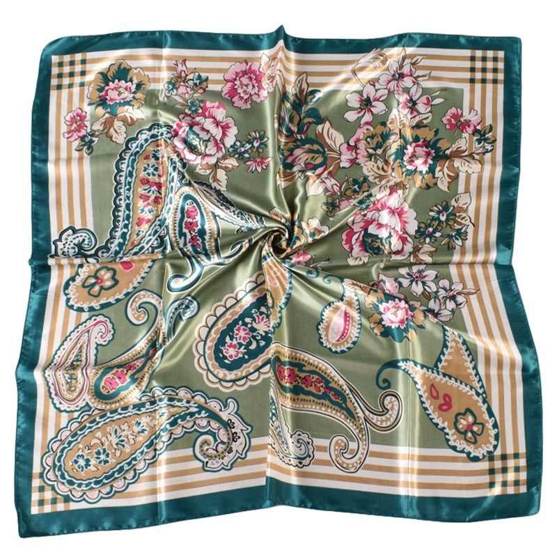 Vintage Botanical Floral Pattern Square Scarf