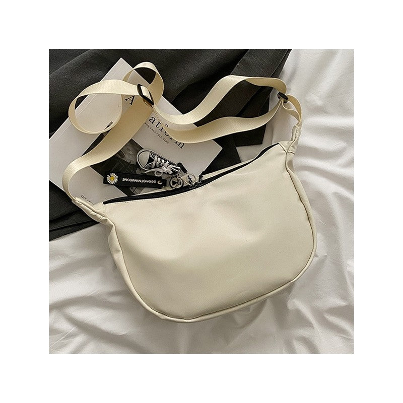 Causal Solid Color Oxford Crossbody Bag