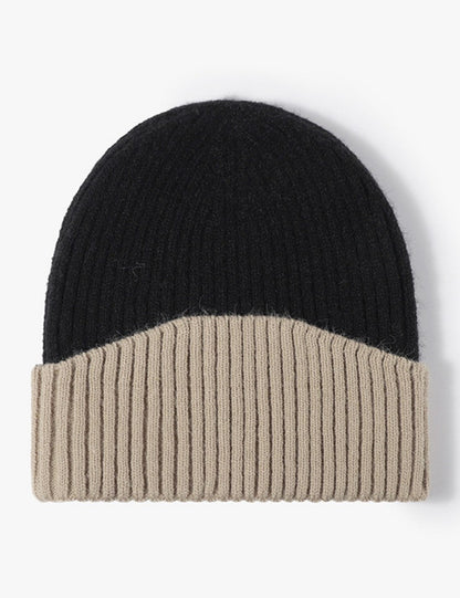 Contrast Color Simple Knit Beanie