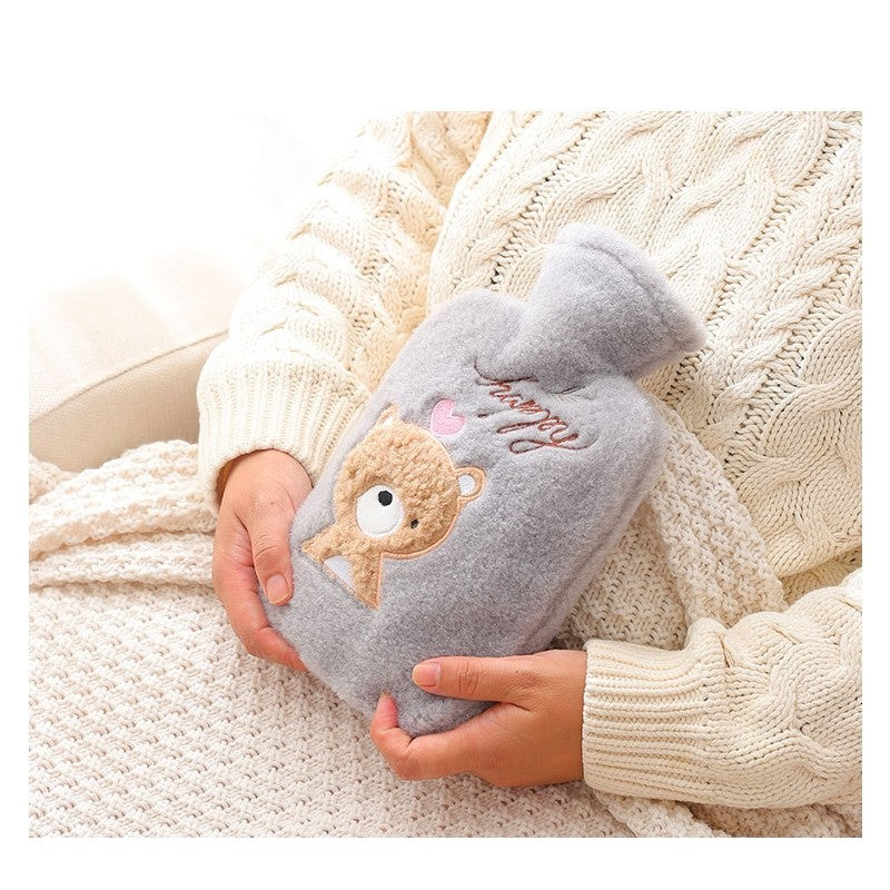 Cartoon Printed Flannelette Infusing Water Hot Water Bag