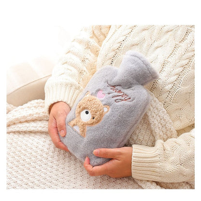 Cartoon Printed Flannelette Infusing Water Hot Water Bag