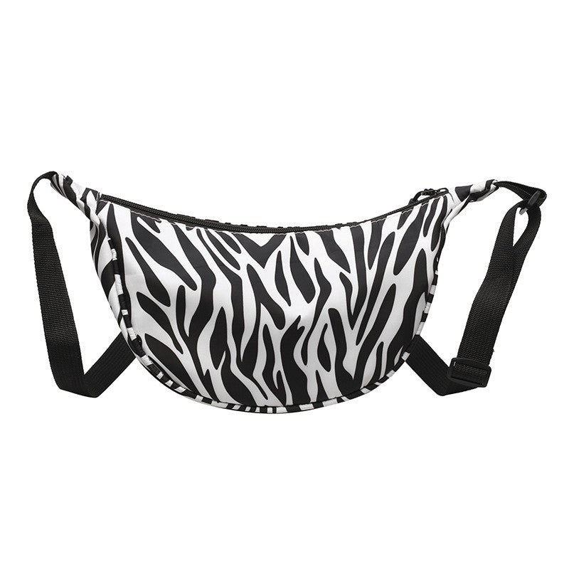 Cow Printed Crossbdody Dumpling Bag