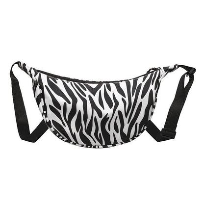 Cow Printed Crossbdody Dumpling Bag