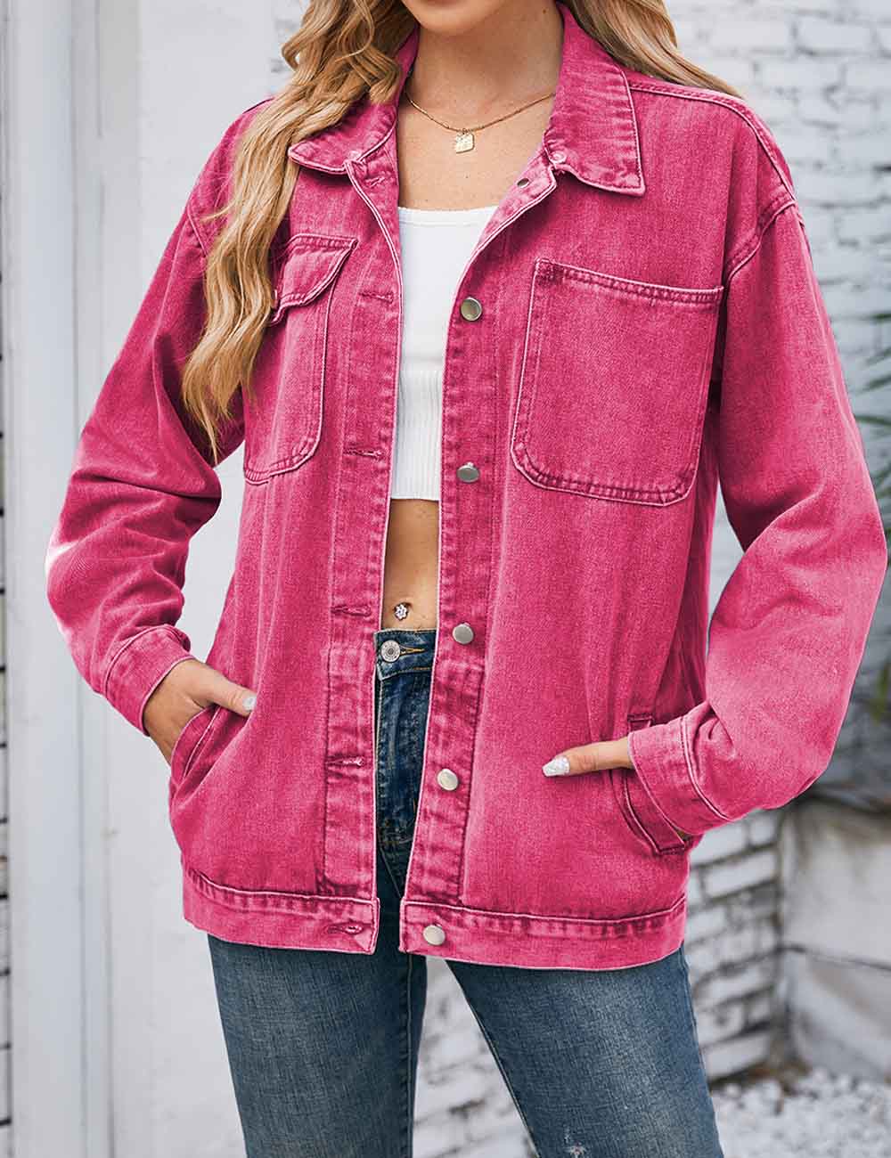 Vintage Long Sleeve Washed Denim Jacket