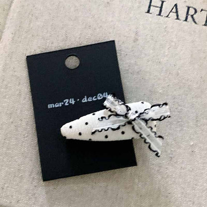 Lace Bow Knot Polka Dot Hair Clip