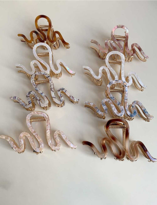 Irregular Wave Large Nonslip Hair Clips
