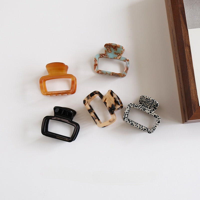 Minimalist Acetate Square Medium Hair Clip