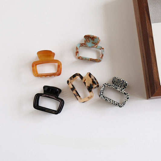 Minimalist Acetate Square Medium Hair Clip