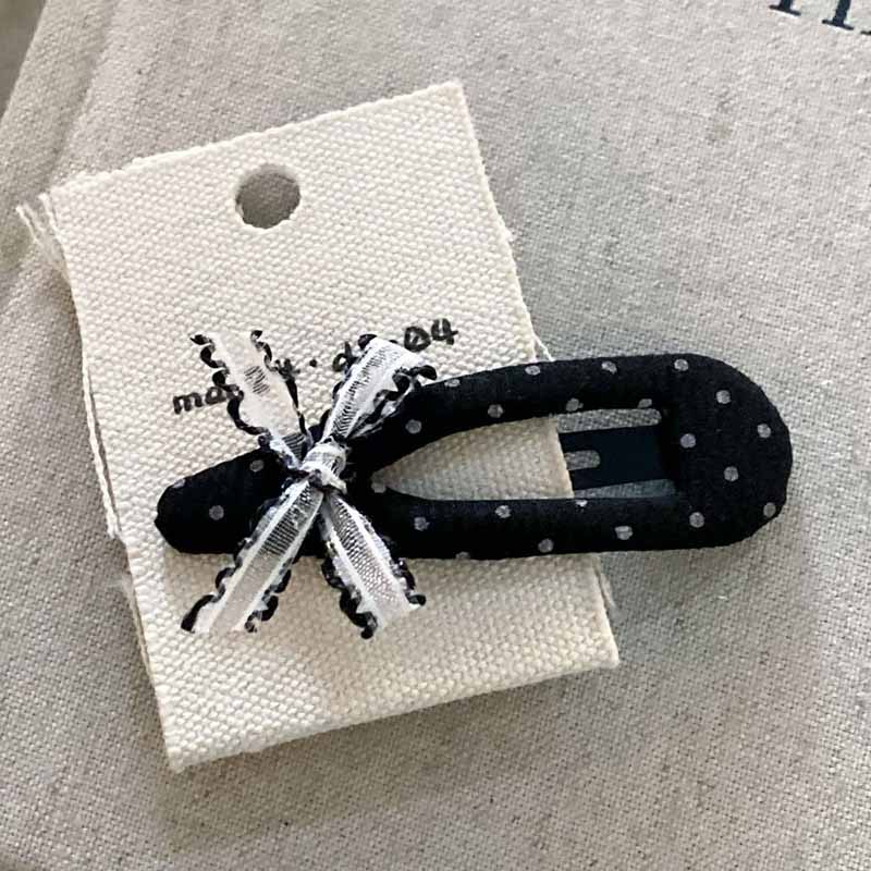 Lace Bow Knot Polka Dot Hair Clip