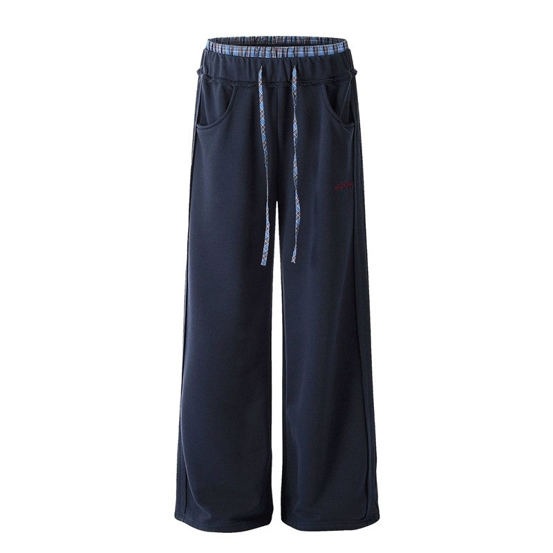 High Street Drop Crotch Sweatpants Color Block