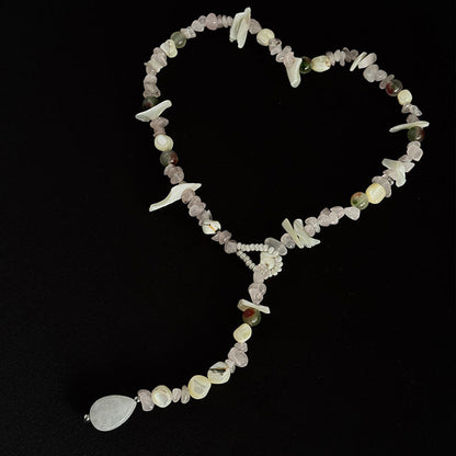 Dainty Stone Shell Beaded Choker Necklace