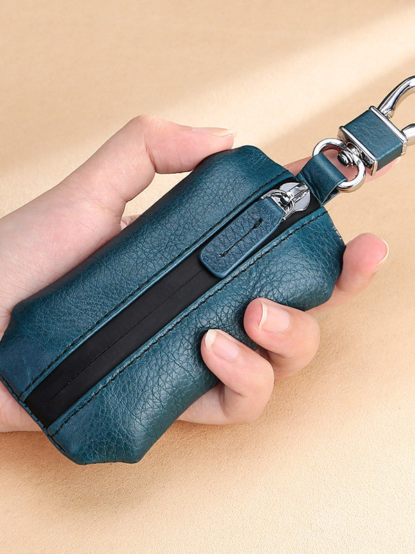 Retro Leather Car Key Holder Key Bag Keychain Wallet