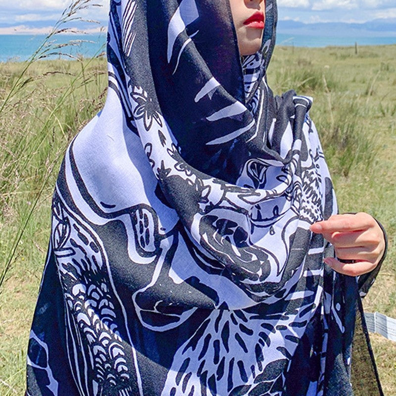 Ethnic Style Cotton And Linen Sun Protection Shawl Scarf