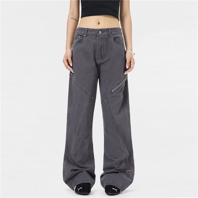 Vintage Washed Distressed Cargo Pants