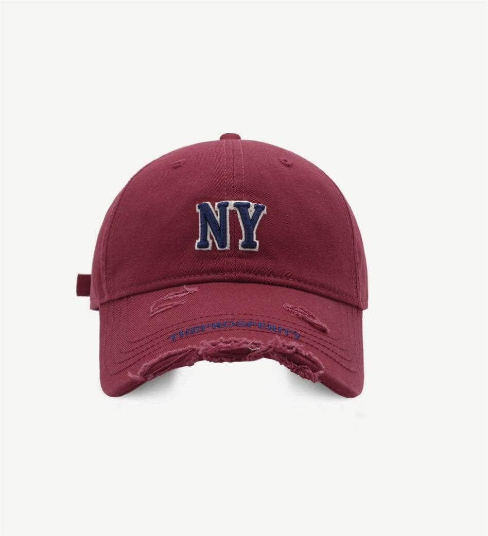 Ripped Letter Embroidered Baseball Caps