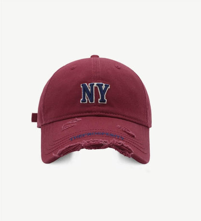 Ripped Letter Embroidered Baseball Caps