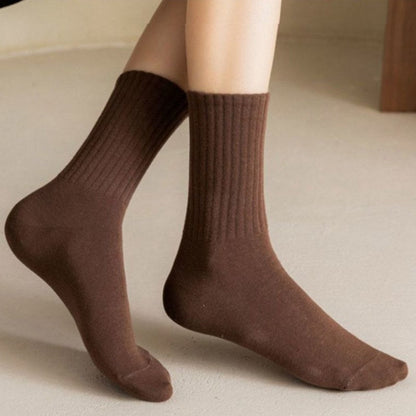 Solid Color Simple Ripped Socks