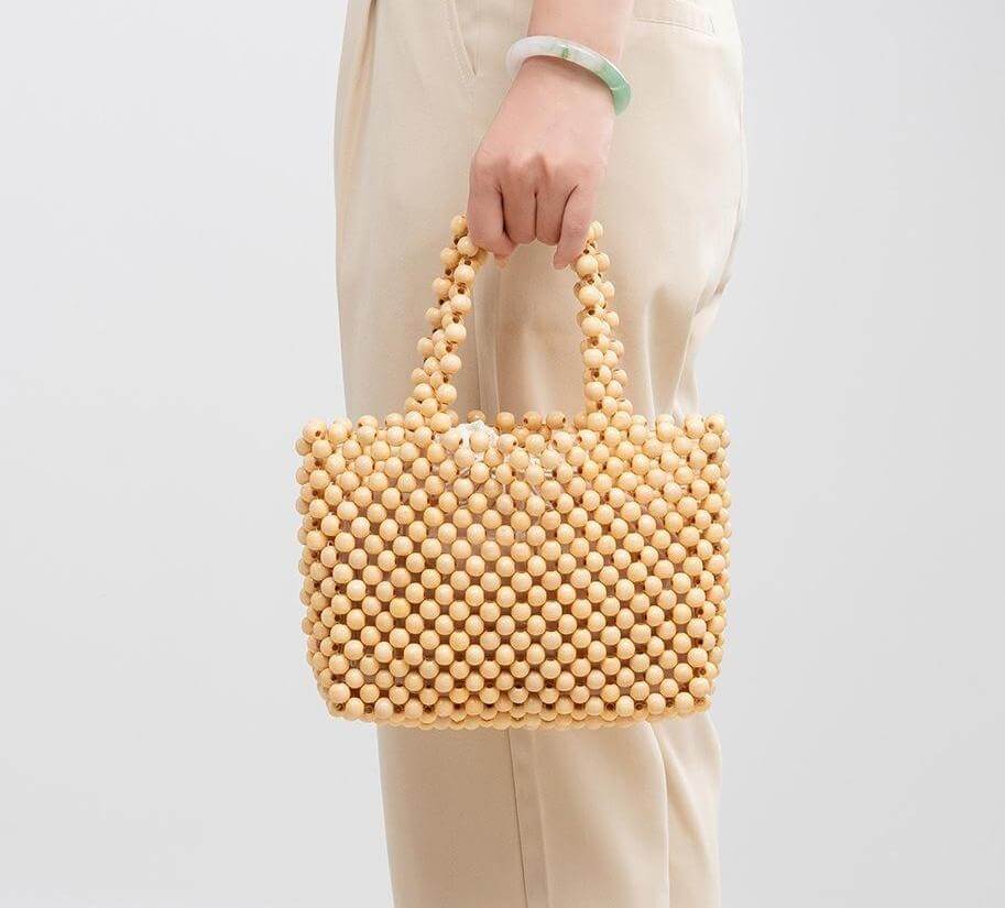 Simple Wooden Bead Commuter Bag