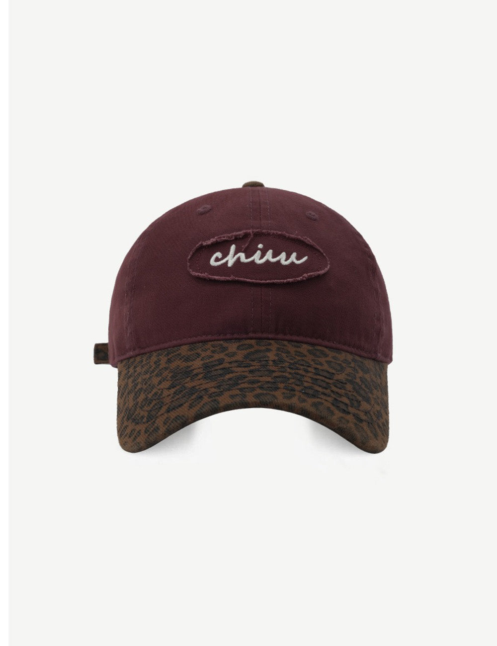 Leopard Splicing Letter Embroidered Baseball Caps