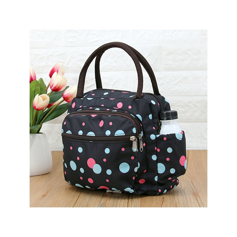 Dotted Letter Kitten Print Lunch Bag Lunchbox Bag