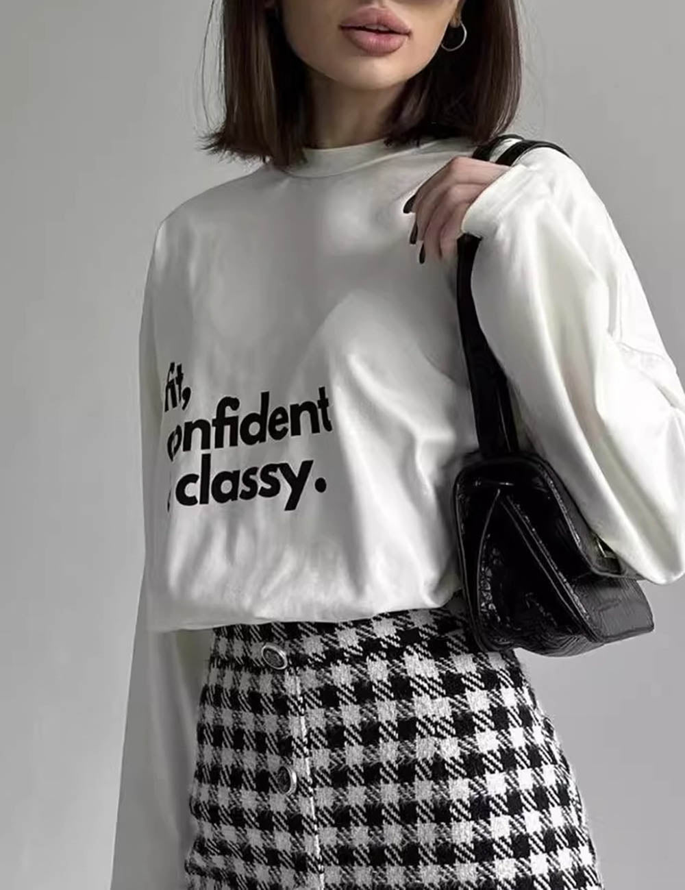 Loose Letter Long Sleeves T-Shirt