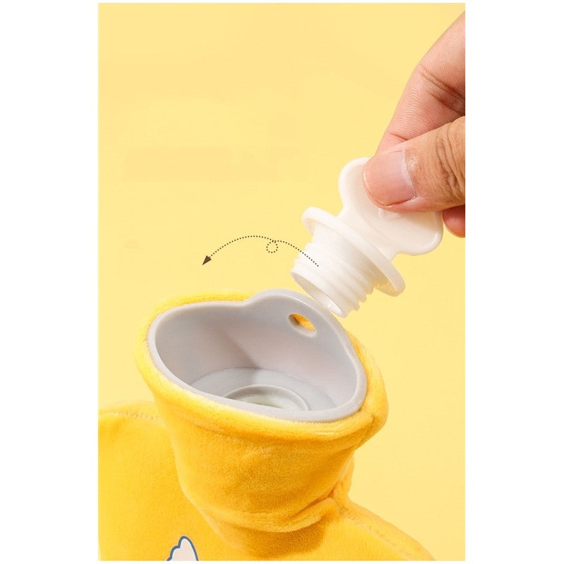 Cute Cartoon Printed Fleece Cover Hot Water Bag