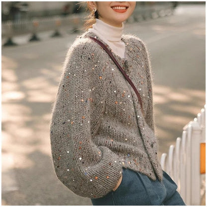 Sequin Knit Cardigan