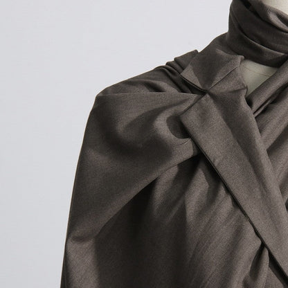 Solid Color Long Sleeve Lapel Hollow Blazer Outerwear