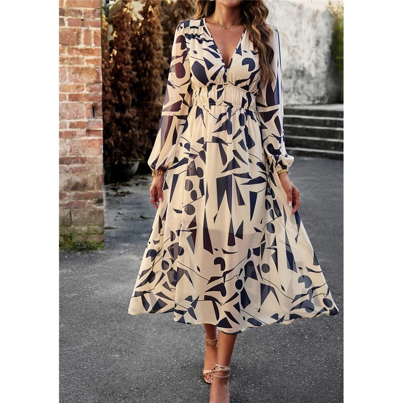 Bohemian Resort Casual Printed Long Skirt