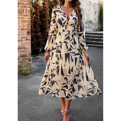 Bohemian Resort Casual Printed Long Skirt