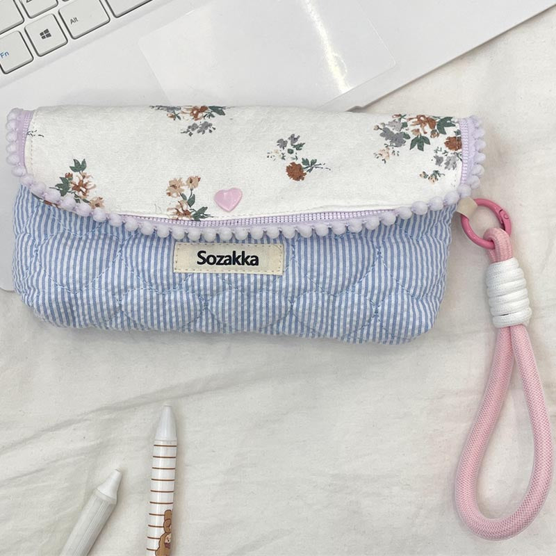 Floral Large Capacity Multi-Function Pencil Pouch