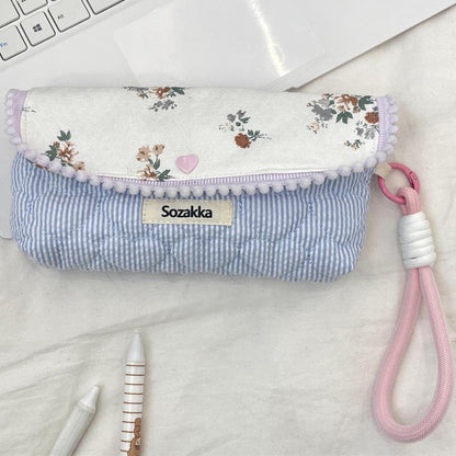 Floral Large Capacity Multi-Function Pencil Pouch