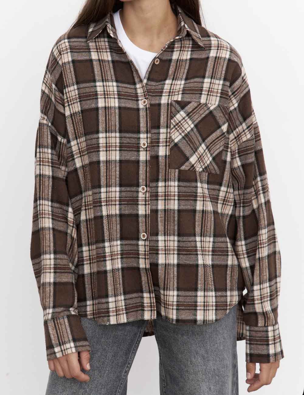 Casual Lapel Collar Long Sleeve Shirt