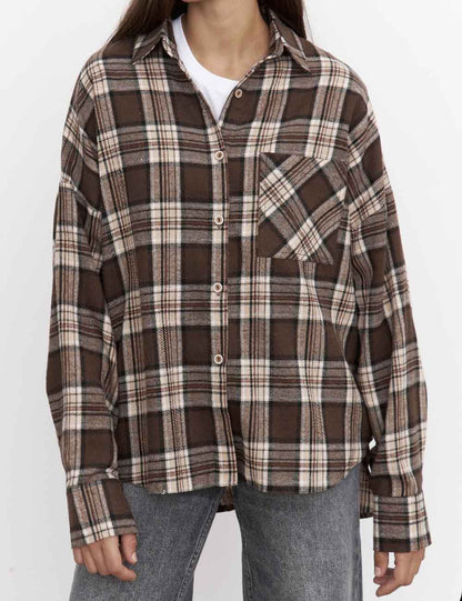 Casual Lapel Collar Long Sleeve Shirt