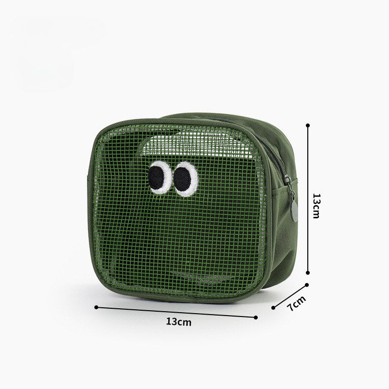 Cute Eyes Portable Mesh Cosmetic Bags