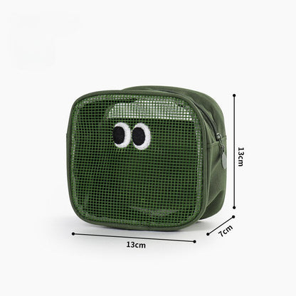 Cute Eyes Portable Mesh Cosmetic Bags