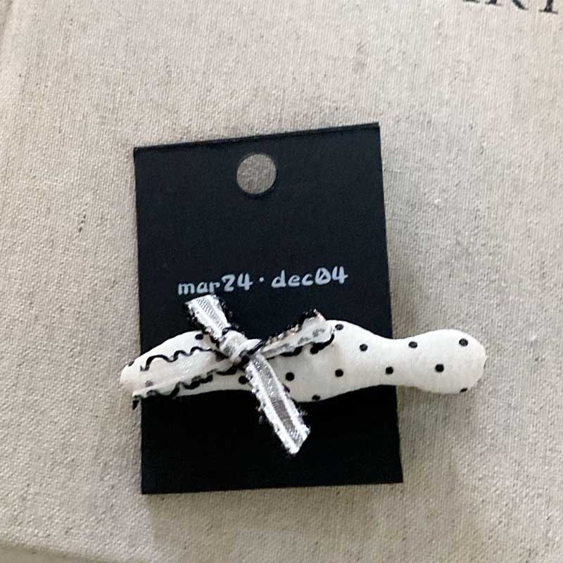 Lace Bow Knot Polka Dot Hair Clip