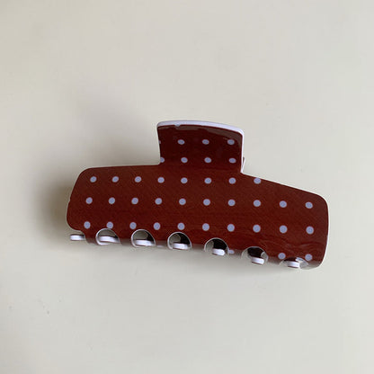 Minimalist Polka Dots Acrylic Hair Claw
