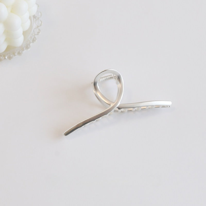 Minimalist Solid Color Metal Hair Claw Clip